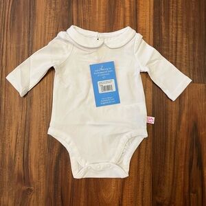 Rufflebutts White Peter Pan Collar Bodysuit 0-3m